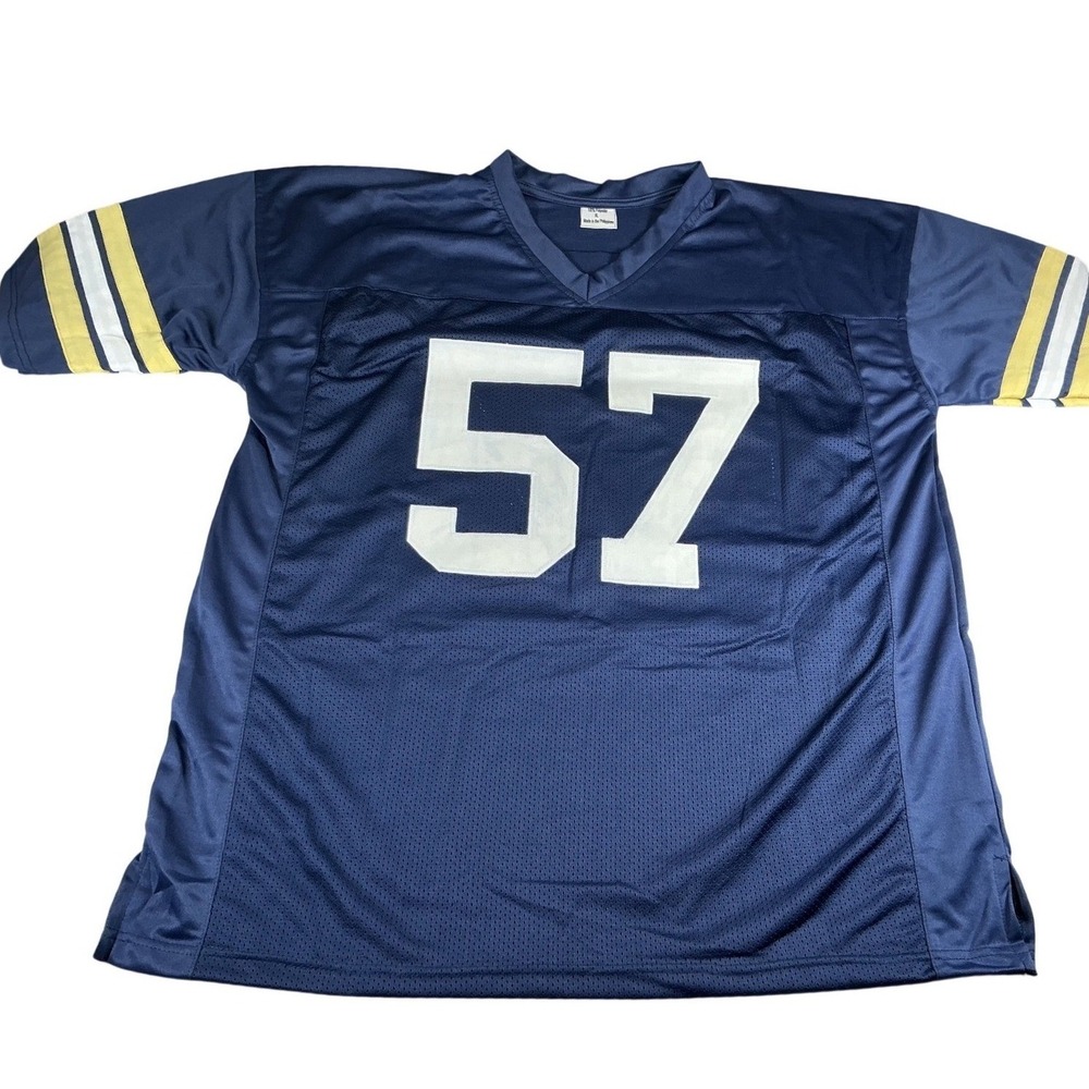 Signed Ademilola #57 Football Jersey XL Blue Go‎ Irish Mesh Jersey
